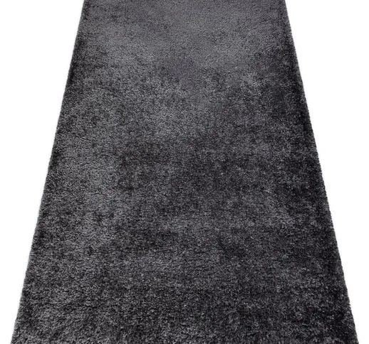 Tappeto FLUFFY shaggy grigio Toni grigio e argento 140x190 cm