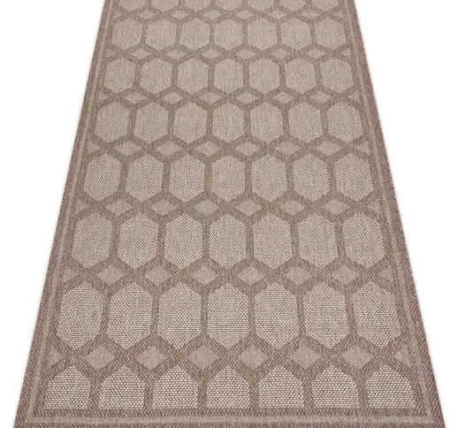 Tappeto HOUSE SIZAL 40356 Diamanti, tessuto piatto, effetto lanoso beige Toni beige 140x19...