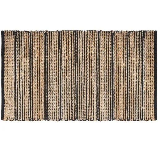 Tappeto in iuta nomade 70x140 - tappeto nomade in chiffon, iuta vegetale, cotone, dimensio...