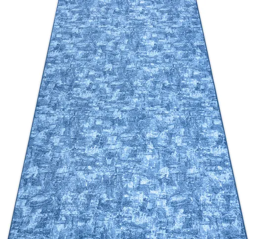 Tappeto - moquette solid blu 70 calcestruzzo blue 100x300 cm