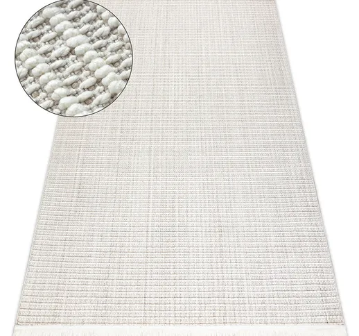 Tappeto nano FH72A Melange, loop, tessuto piatto bianco white 140x190 cm