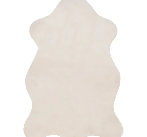 Tappeto NEW DOLLY pelle G4337-5 beige IMITAZIONE PELLICCIA DI CONIGLIO Toni beige 100x160...