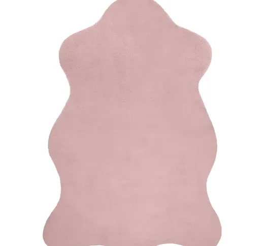 Tappeto NEW DOLLY pelle G4337 rosa IMITAZIONE PELLICCIA DI CONIGLIO Toni rosa 100x160 cm