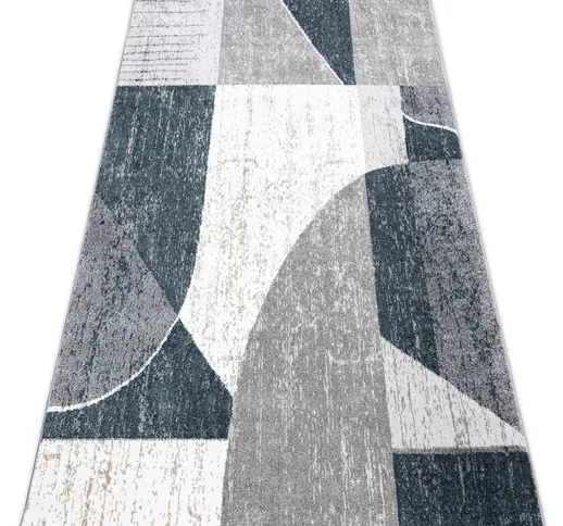 Rugsx - Tappeto POLI 8408A Geometrico bianca / grigio Toni grigio e argento 140x190 cm