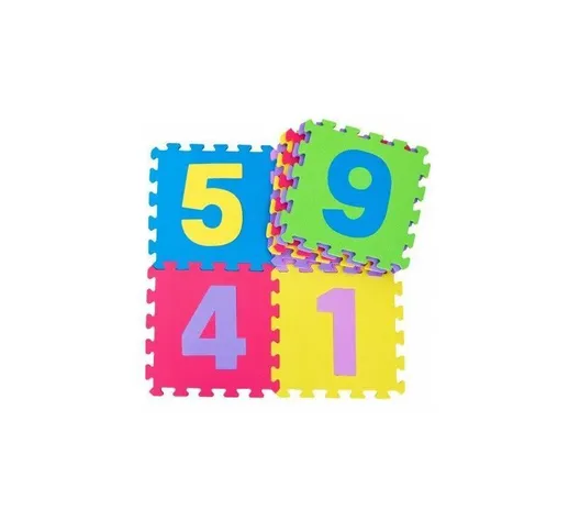 Tappeto Puzzle con Numeri Dimensione cm 32x32 Confezione 9 Pezzi TAPPETO PUZZLE NUMERI CM....