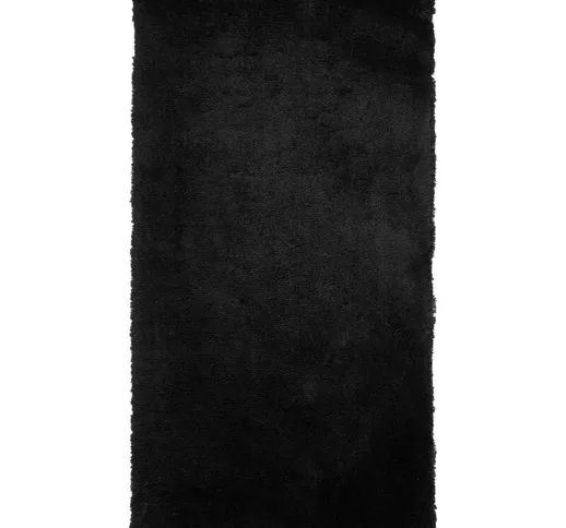 Tappeto shaggy nero 80 x 150 cm EVREN