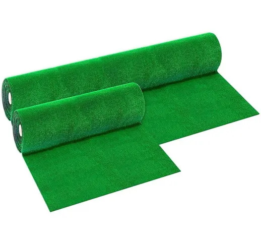 Tappeto erba verde sintetica 7mm prato finto in rotoli Evergreen Rotolo Altezza 1 mt x 25...