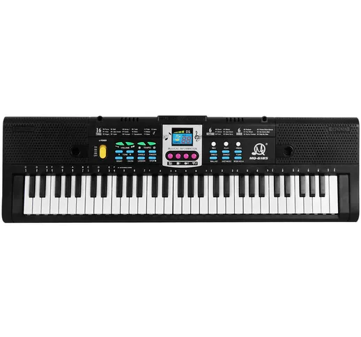 Tastiera elettronica per musica digitale a 61 tasti per bambini Piano elettrico multifunzi...