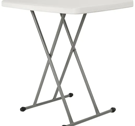 Tavolino pieghevole rettangolare 76 * 50 * 74 cm regolabile in altezza bianco