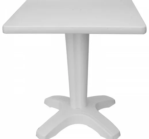 Tavolino Grand Soleil zavor quadrato polipropilene bar esterno 70x70 - Bianca