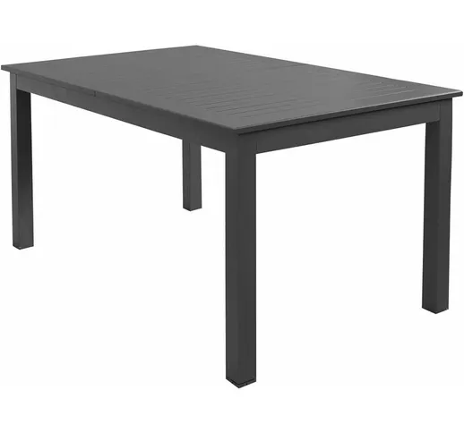 Tavolo estensibile 150/210 cm da esterno con struttura in alluminio e piano effetto doghe...