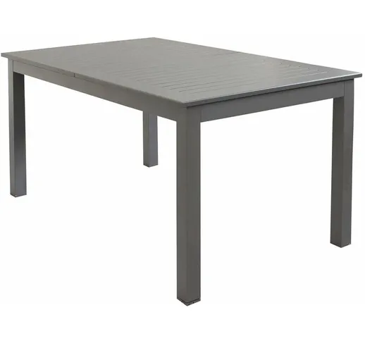 Tavolo estensibile 150/210 cm da esterno con struttura in alluminio e piano effetto doghe...