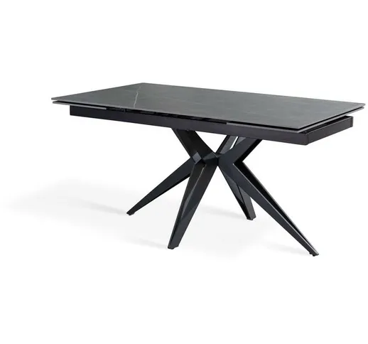 Webmarketpoint - Tavolo allungabile grigio-negro 90 cm x 160-240 cm cm h. 76 cm