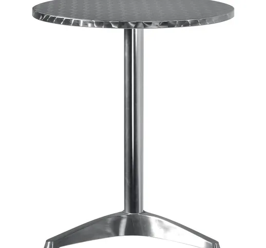 Tavolo bar in alluminio rotondo con piede centrale diametro 60 centimetri