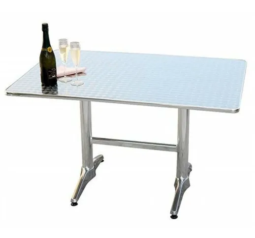 Tavolo bar rettangolare alluminio e acciaio