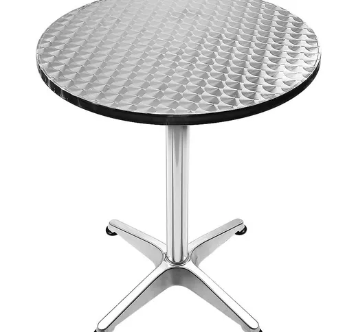 Tavolo da bar bistrot in alluminio regolabile in altezza 70 - 110 cm