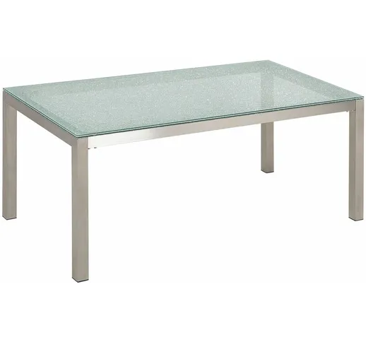 Beliani - Tavolo da pranzo da giardino 180 x 90 cm con piano in vetro GROSSETO