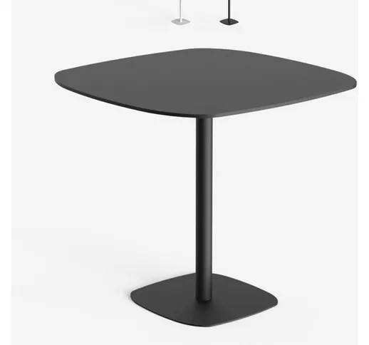 Tavolo da pranzo design moderno 80x80cm cucina bar ristorante Circumdo Colore: Nero