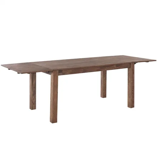 Beliani - Tavolo da pranzo estendibile in legno marrone scuro 150 x 85 cm MAXIMA