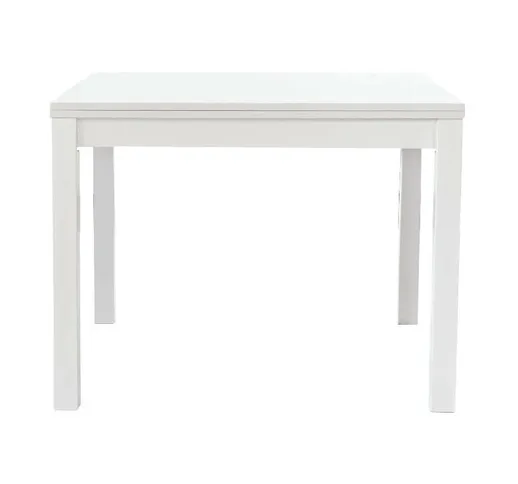 Milani Home - Tavolo Da Pranzo Moderno Di Design Apribile A Libro Bianco Frassinato Cm 90...