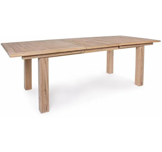 Tavolo rettangolare Maryland allungabile, in legno di teak svlk, gambe solide -180/240 cm