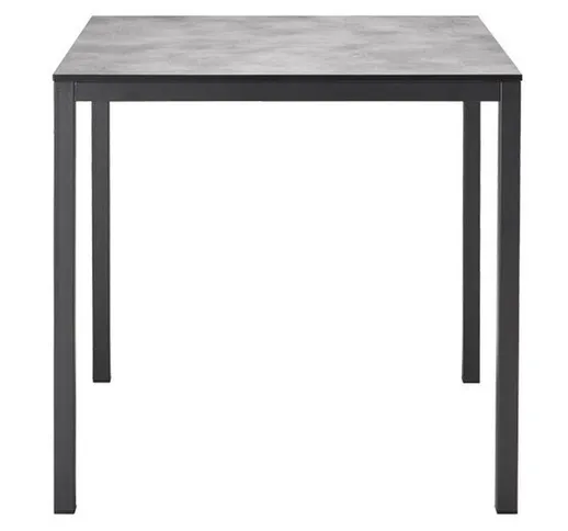 Tavolo Mirto 70 x 70 cm effetto cemento verniciato antracite