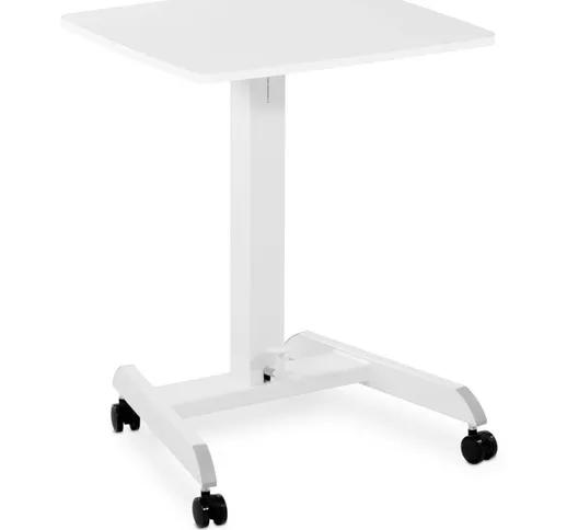 Tavolo pc portatile, su ruote, inclinazione/altezza regolabile - Bianco