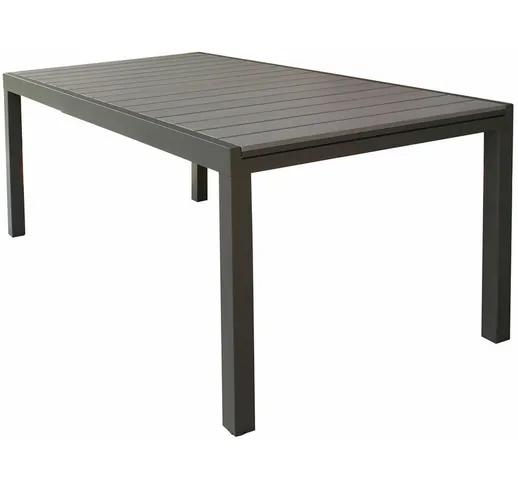 Tavolo estensibile da esterno 180/240 cm con struttura in alluminio e piano in polywood ef...