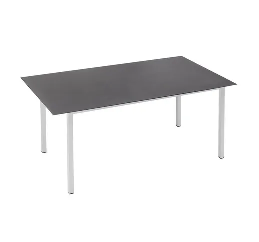 Gbshop - Tavolo Pranzo 160 x 90 cm effetto cemento verniciato bianco