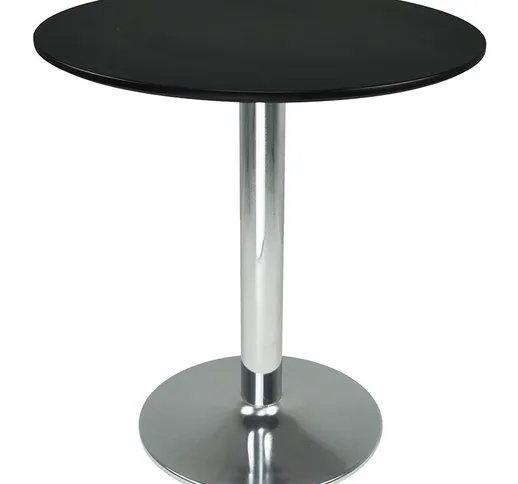 Tavolo rotondo 70 cm nero, tavolino da bar mod. Romeo