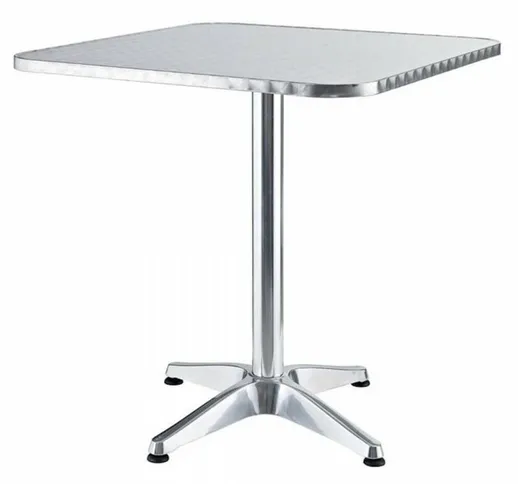 Tavolo tavolino quadrato con piede centrale per Bar Bistrot in Alluminio 60 x 60