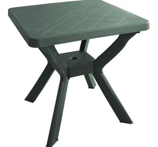 Tavolo tavolino quadrato in resina di plastica verde per esterno giardino bar 4 posti