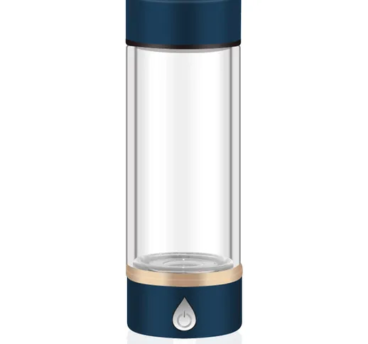 Tazza di vetro per bottiglia d'acqua ricaricabile con idrogeno portatile da 420 ml,Tipo,Bl...
