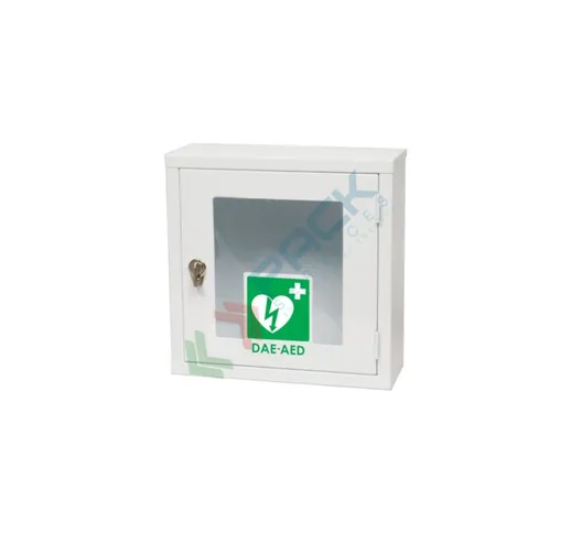 Teca per defibrillatore DAE-AED, Mis. 425 L x 425 P x 180 H mm, per ambienti interni, senz...