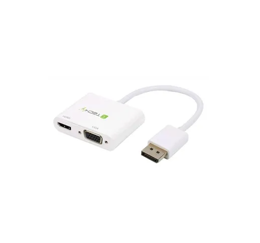 Adattatore DisplayPort ad HDMI/VGA 4K - Techly