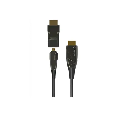 Cavo HDMI A/A Micro HDMI AOC in Fibra Ottica 4K 20m - Techly