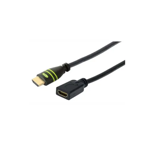 Cavo Prolunga HDMI High Speed con Ethernet 4K 30Hz M/F 1,0 m - Techly
