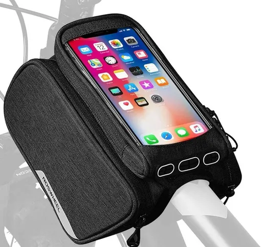 Telaio per bicicletta, borsetta, borsa per cellulare, tubo superiore anteriore della bicic...