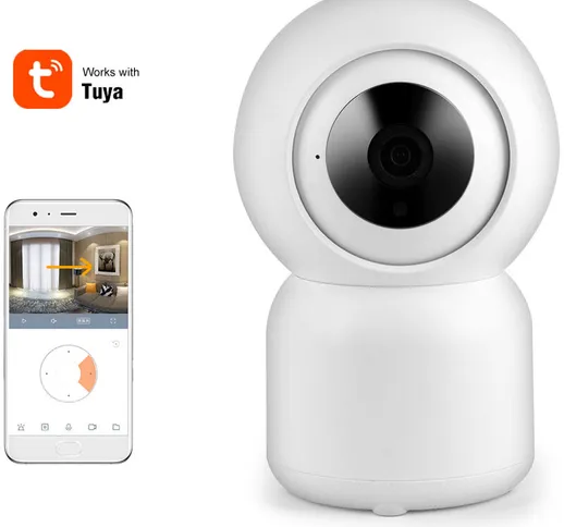 Telecamera di sicurezza domestica WIFI Telecamera IP wireless 1080P Baby monitor con rilev...