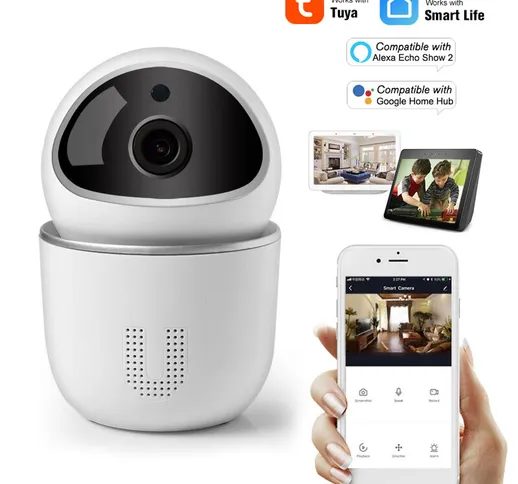 Asupermall - Telecamera WIFI di sicurezza domestica Telecamera IP wireless 1080P Baby moni...