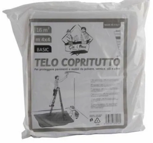 Telo copritutto polietilene trasparente dimensioni pezzi 70 mq. 16 lxl metri 4x4