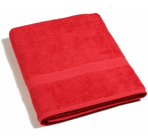 Telo doccia da bagno colorato 100 x 150 cm Minorca in cotone Caleffi Rosso