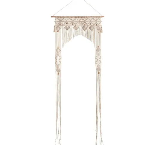 Tenda ad arco in filo metallico macramé 90 x 200 Atmosphera créateur d'intérieur - Avorio