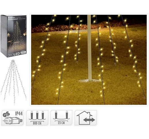 Tenda da esterno 360 led bianco caldo speciale per alberi