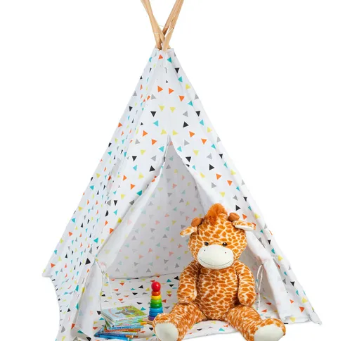 Relaxdays - Tenda Giocattolo per Bambini, con Fondo, con Borsa per il Trasporto, HxLxP 160...