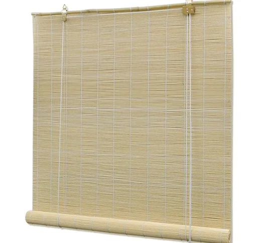 Longziming - Tenda Oscurante in Bambù Naturale 150 x 220 cm