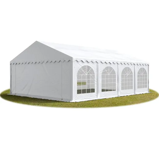 Tendapro.it - 5x8 mTendone per feste PREMIUM PVC bianco 100% impermeabile Gazebo da giardi...