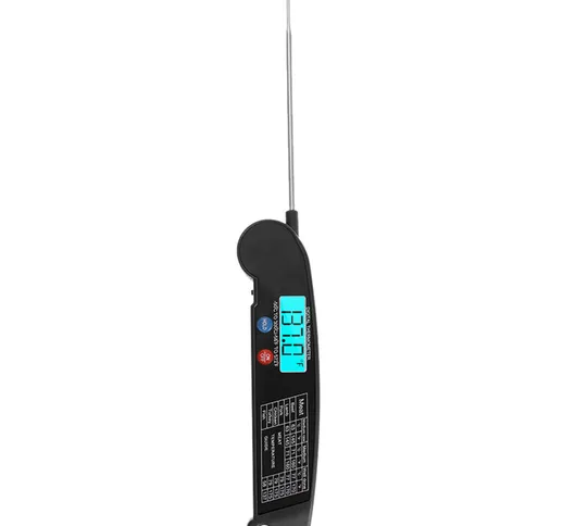 Termometro alimentare elettronico, sonda temperatura alimento, modello pieghevole ultrasot...