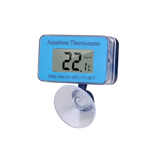 Qersta - Termometro digitale per acquari lcd impermeabile con temperatura dell'acqua a ven...