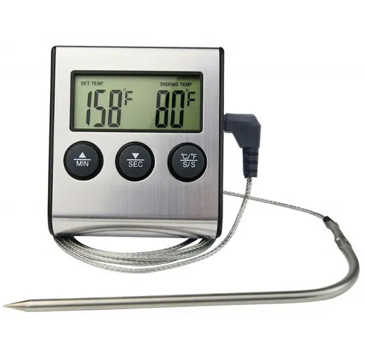 Termometro digitale per carne Barbecue Termometro per la cottura degli alimenti Sonda Bist...